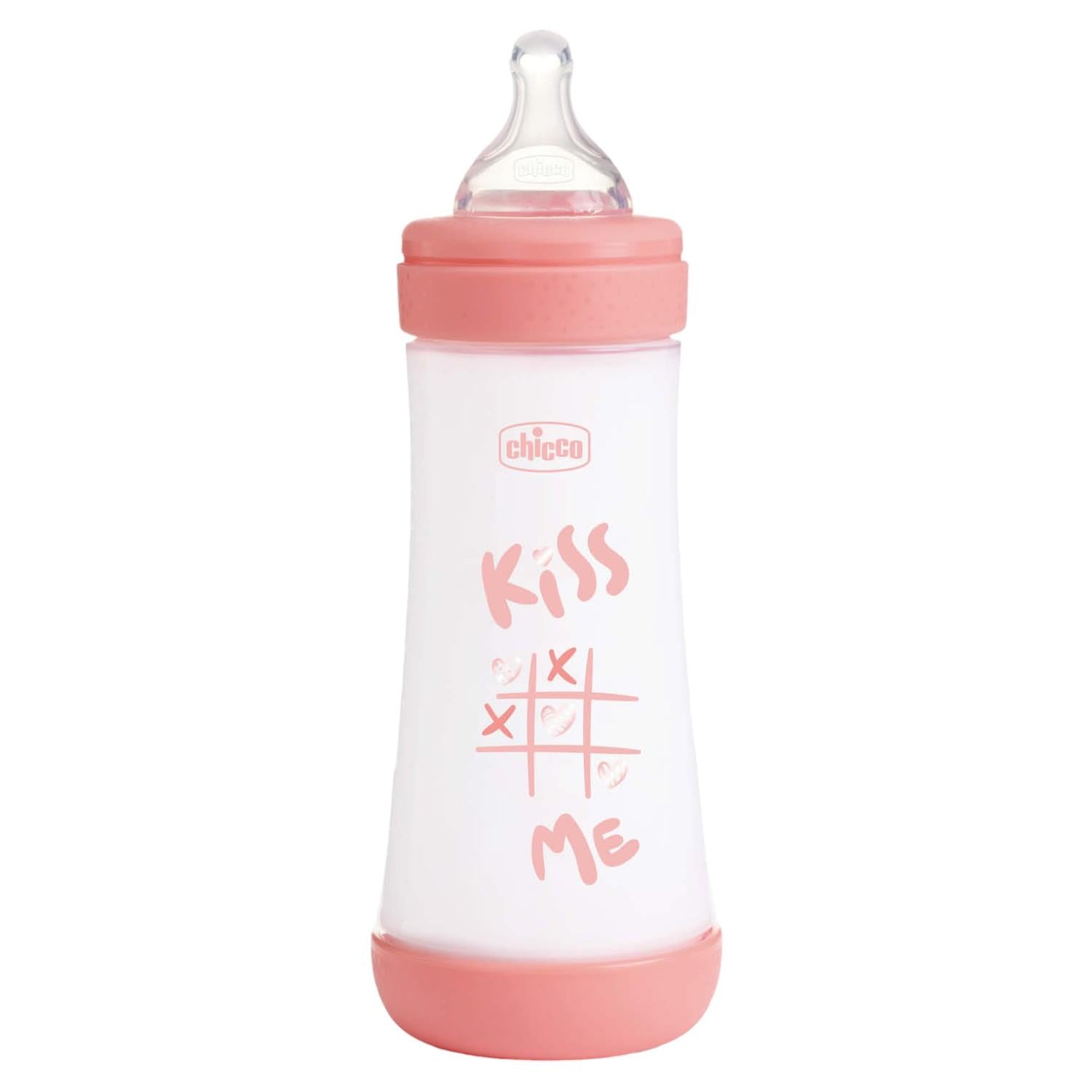 Perfect5 Baby Feeding Bottle 300ml Pink Kiss baby bottle for months and  above