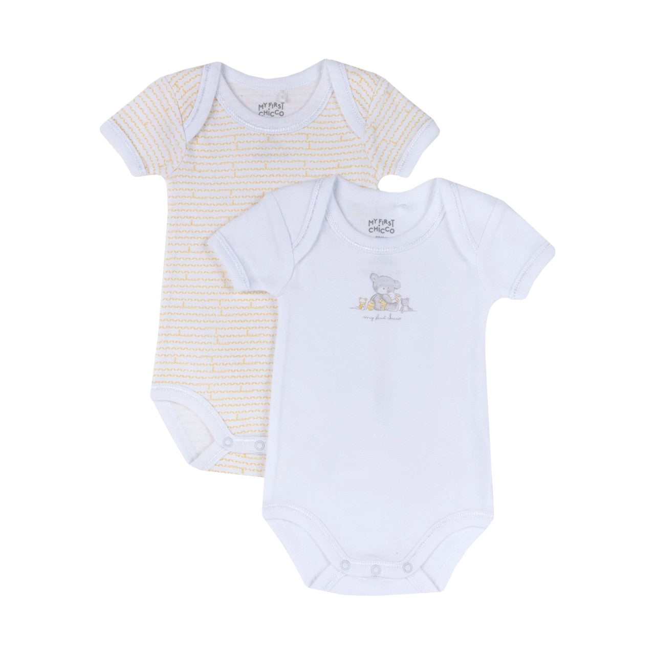 Chicco Baby Bodys 4er-Set ärmellos – 100 % Baumwolle, Mit Druckknöpfen & Süßen Tier-Motiven