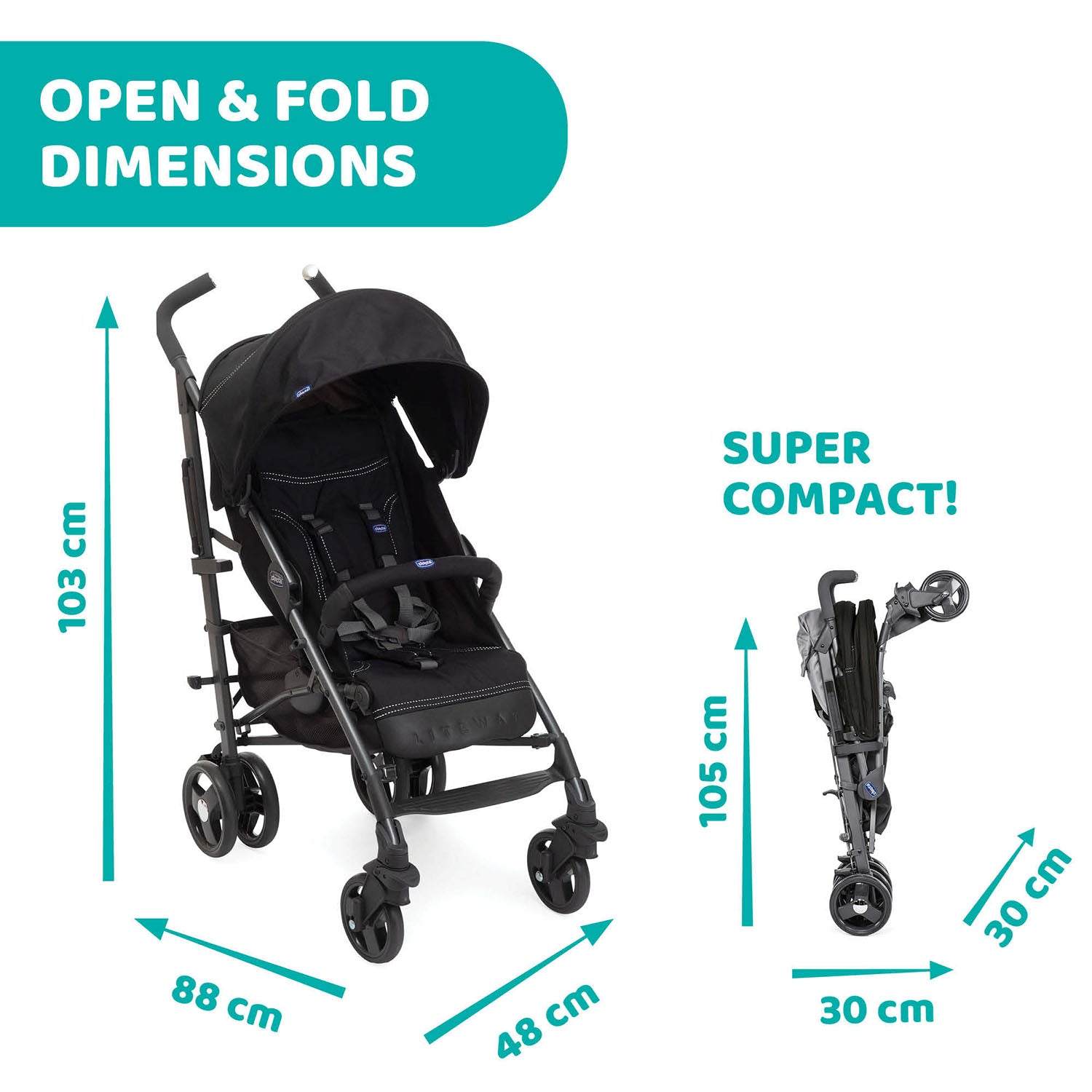 Chicco Liteway Stroller Suitable for babies from birth until